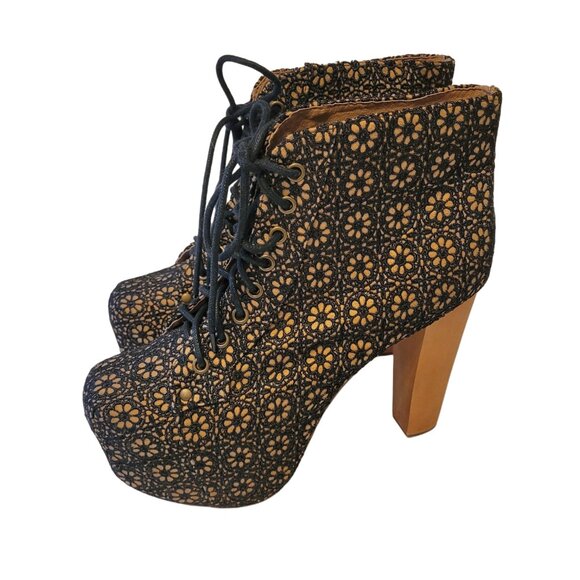 Jeffrey Campbell Lita Mac Floral Lace Ankle Boot - Picture 3 of 11